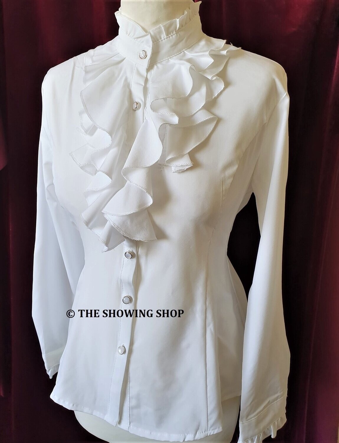 B4 IVORY RUFFLE FRONT LEAD REIN BLOUSE - VARIOUS SIZES