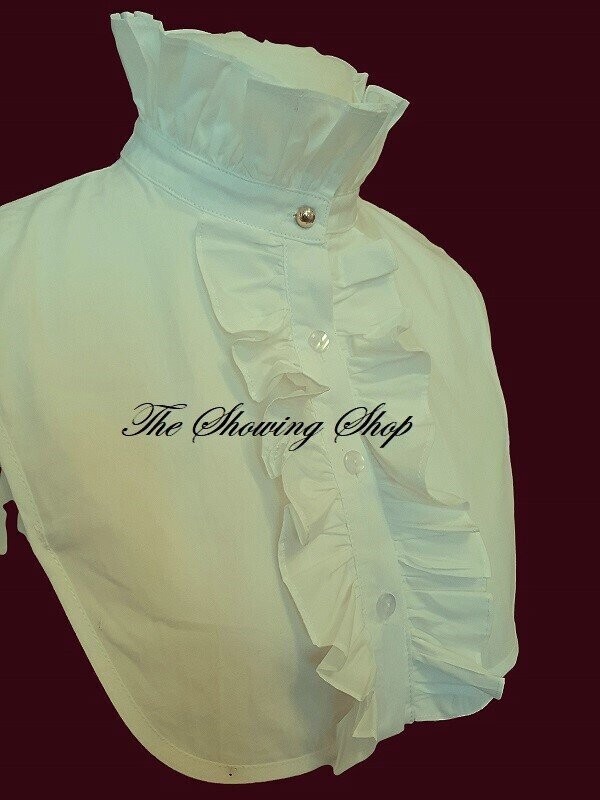 CREAM COTTON LEAD REIN FALSE COLLAR BIB