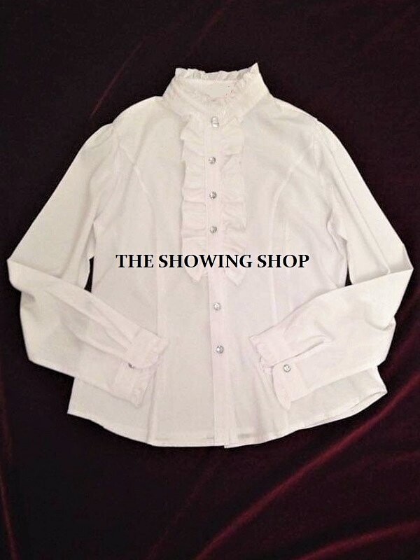 WHITE LEAD REIN/ EVENING PERFORMANCE BLOUSE - VARIOUS SIZES
