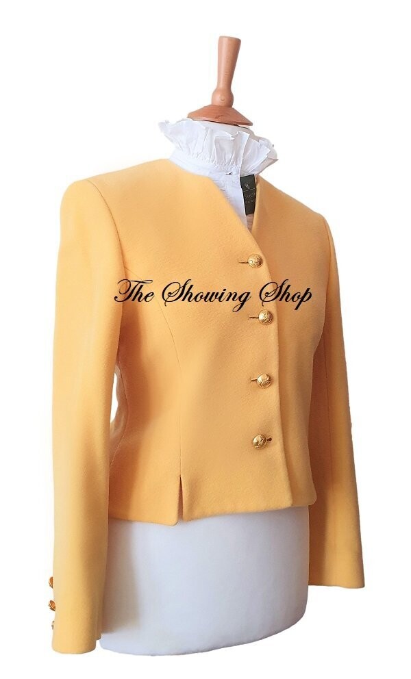 YELLOW PURE WOOL LEAD REIN/ IN HAND SHOWING JACKET SIZE 10