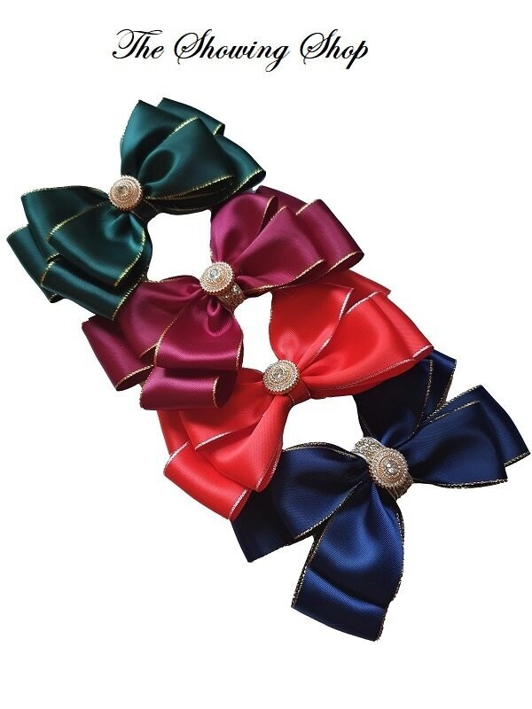 LADIES/OLDER GIRLS LARGE SINGLE HAIR BOW - VARIOUS COLOURS