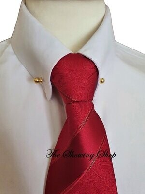 ADULTS ZIP READY TIED SHOWING TIE - RED AND GOLD