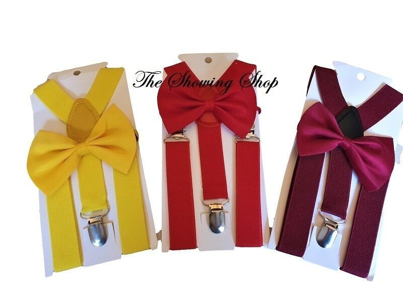 BOYS SHOWING BOW TIE AND BRACES SET