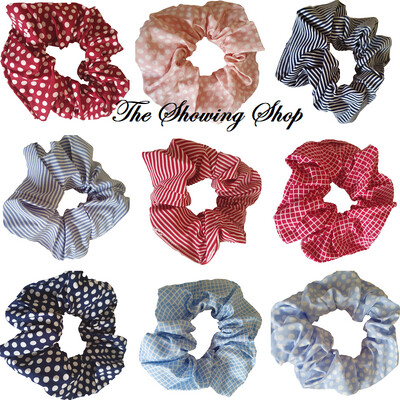 SHOWING/ COMPETITION HAIR SCRUNCHIE - VARIOUS COLOURS