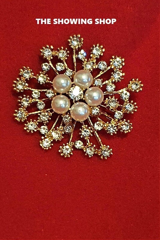 PEARL AND DIAMANTE STOCK PIN