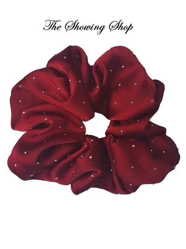 LUXURY WINE AND SILVER SHOWING SCRUNCHIE