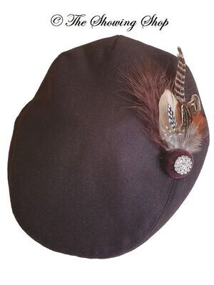BROWN WOOL LEAD REIN OR IN HAND SHOWING FLAT CAP - VARIOUS SIZES