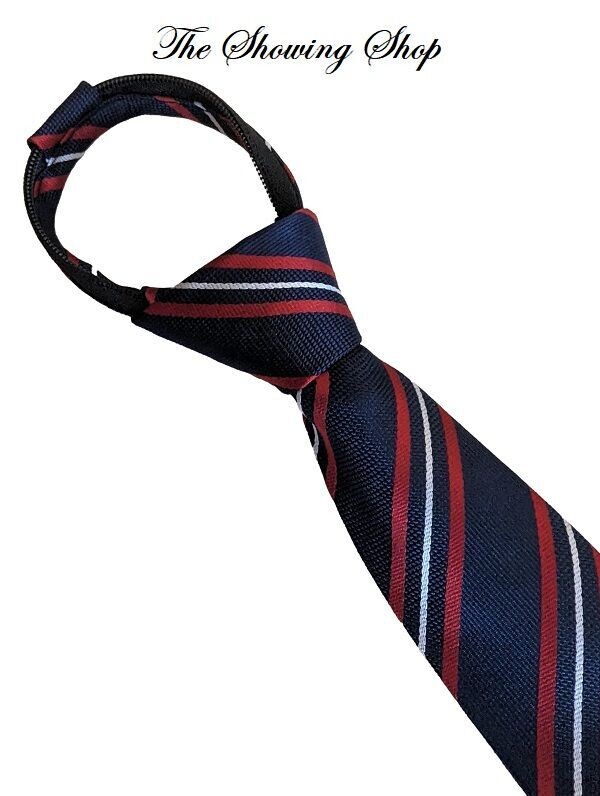 CHILDS PREMIUM  ZIP READY TIED SHOWING TIE - NAVY/RED/WHITE