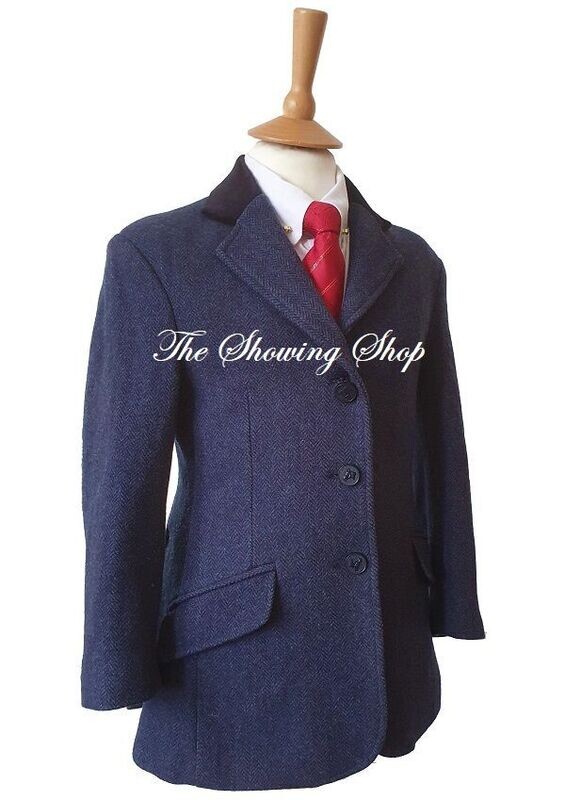 CHILDS SHIRES MALVERN BLUE TWEED JACKET SIZE 26