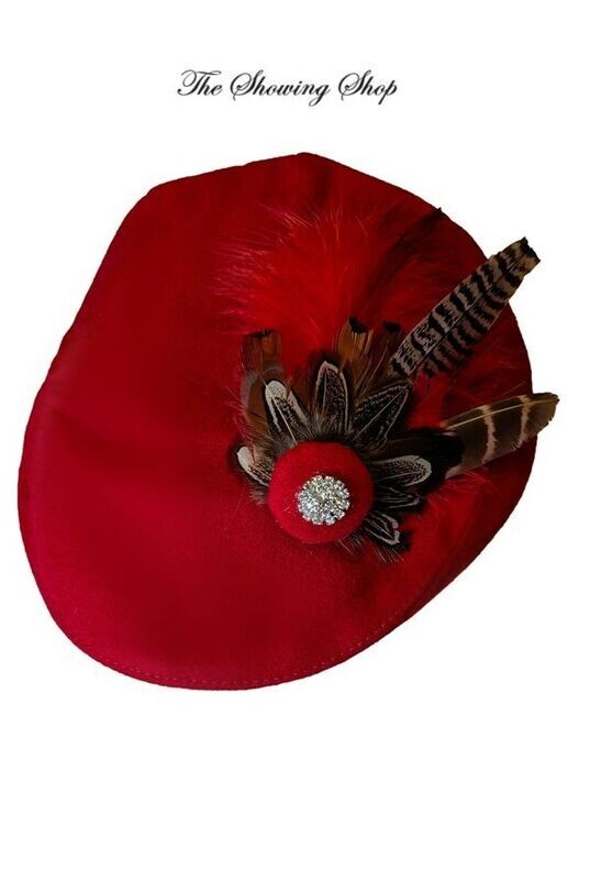 RED LEAD REIN OR IN HAND SHOWING FLAT CAP - VARIOUS SIZES