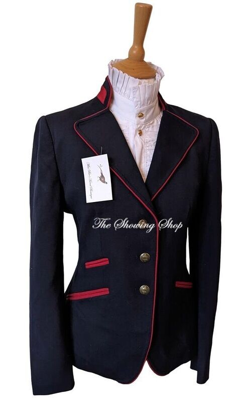 LADIES NAVY AND RED LEAD REIN LEADERS JACKET SIZE 10