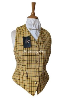 LADIES DERBY HOUSE TATERSALL HUNTING WAISTCOAT SIZE 16 - AS NEW