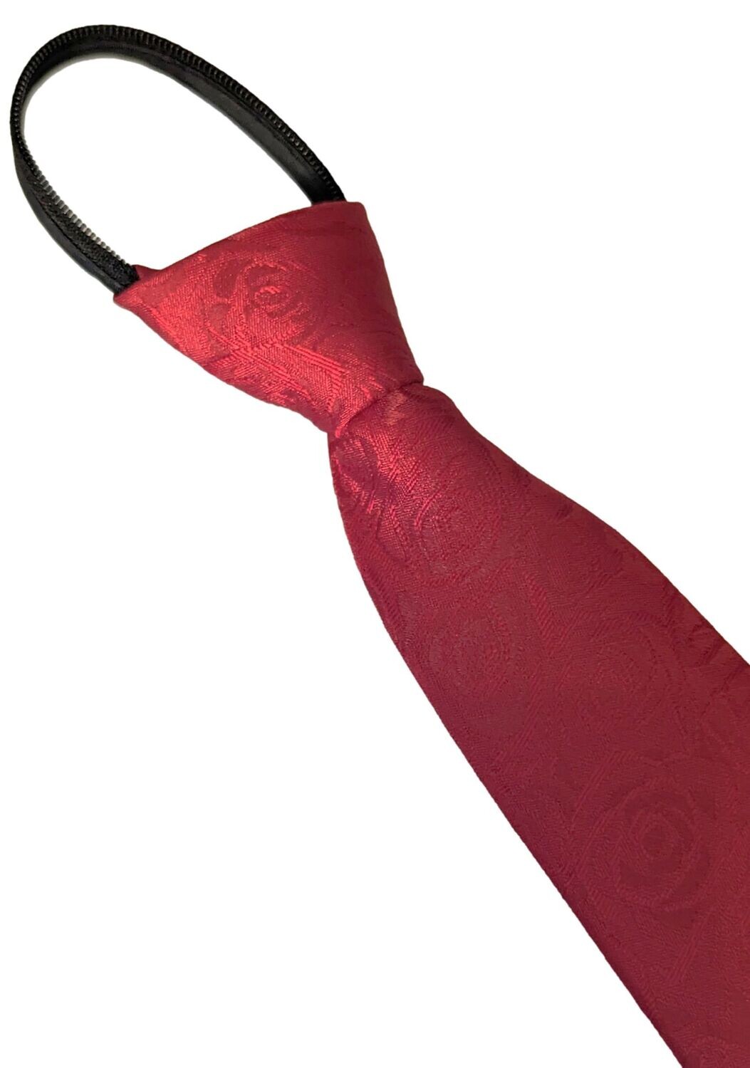 ADULTS ZIP READY TIED SHOWING TIE RED ROSE PRINT