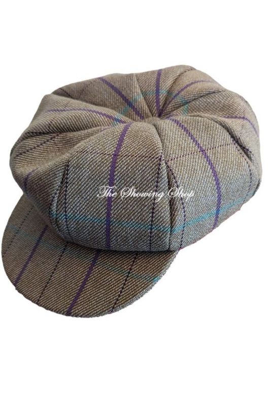 COUSINS OF CHELTENAM GREEN TWEED BAKER BOY CAP SIZE M