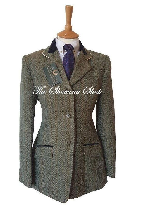 MAIDS DUBLIN CAMBRIDGE GREEN TWEED JACKET SIZE 32