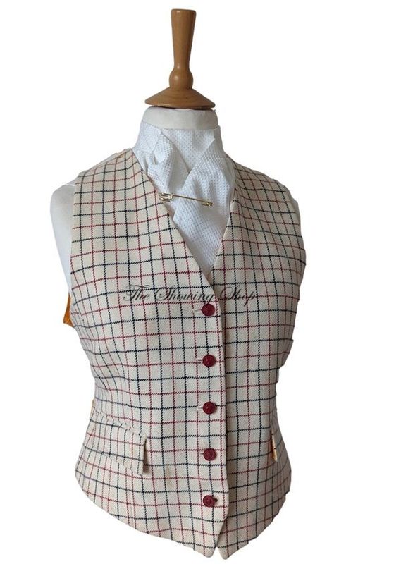 LADIES MEARS TATERSALL WOOL HUNTING WAISTCOAT SIZE 18