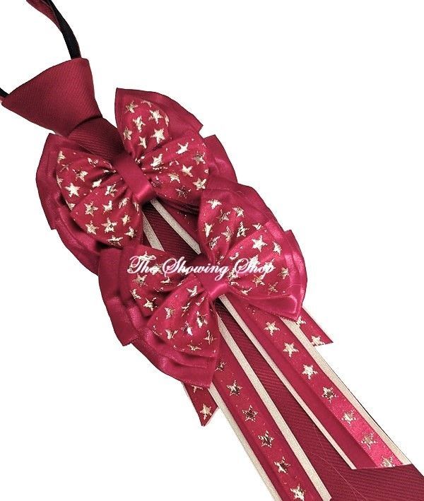 CHILDS WINE & GOLD SHOW BOWS AND TIE SET