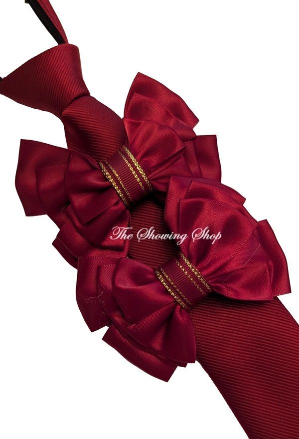 WINE RED SHOW BOWS AND ZIP TIE SET