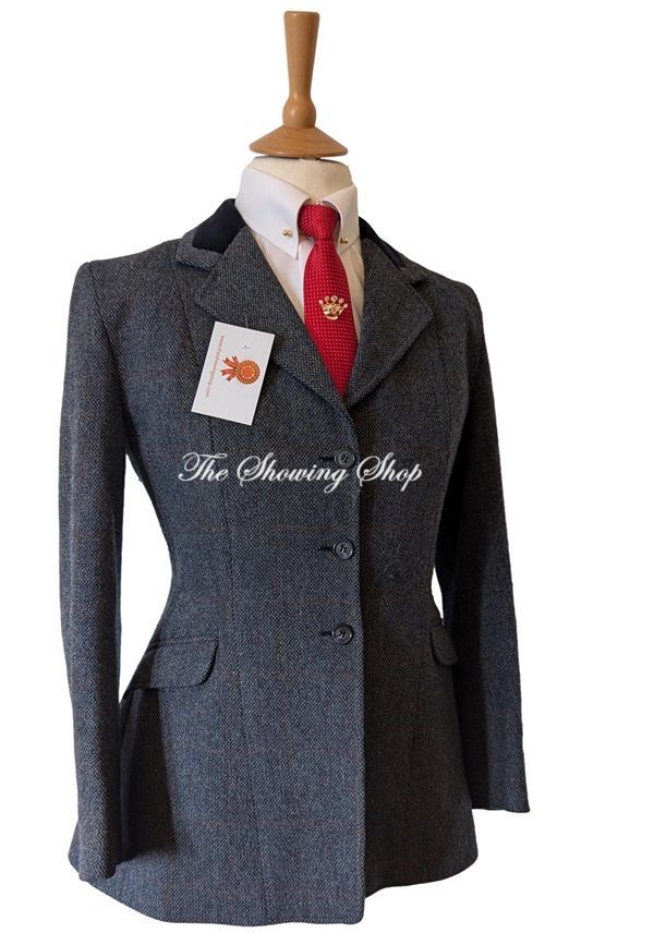 LADIES CALDENE HICKSTEAD BLUE TWEED JACKET SIZE 14 (38)