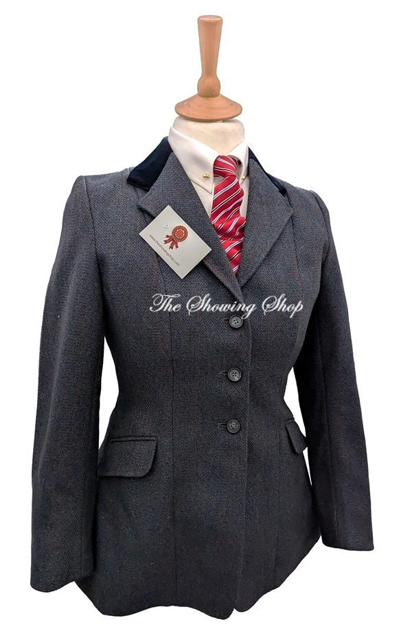 LADIES CALDENE HICKSTEAD BLUE TWEED JACKET SIZE 14 (38)