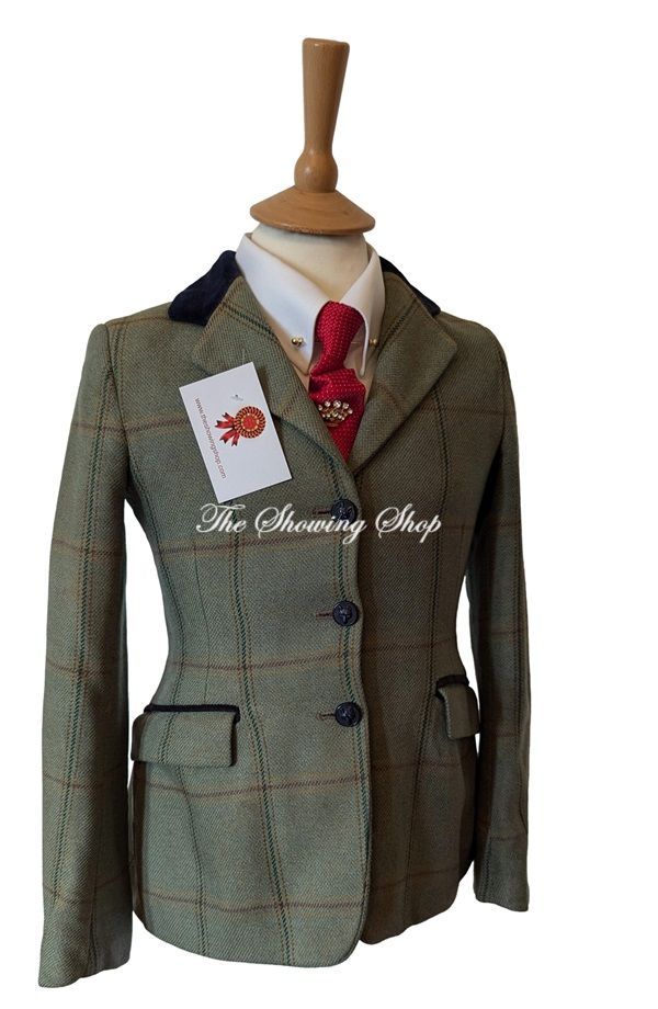 GIRLS FOXLEY MRS CANDY GREEN TWEED JACKET SIZE 27