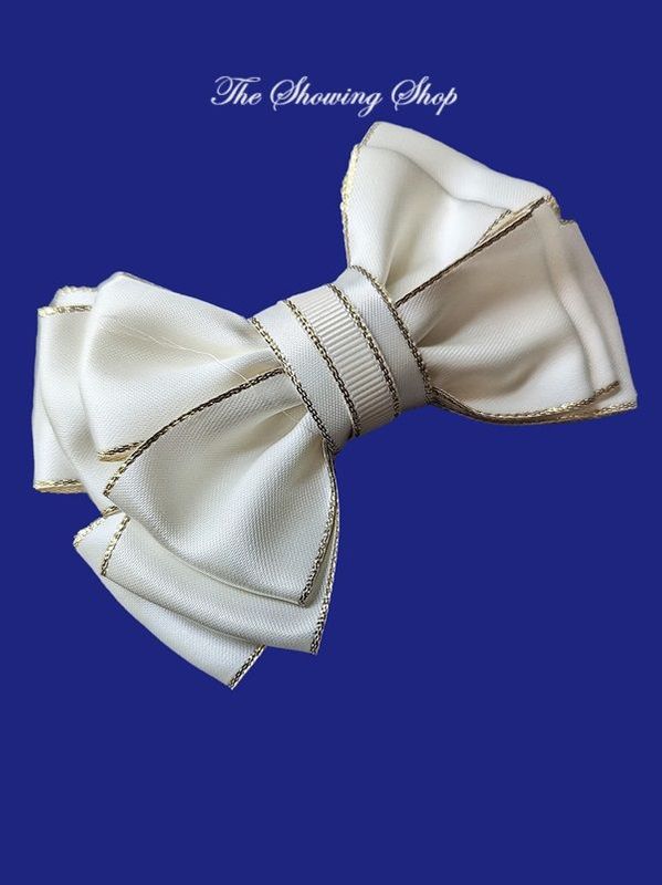 CREAM EVENING PEFORMANCE LARGE SINGLE BOW