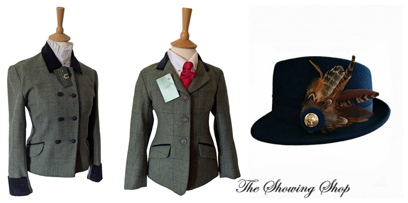 MEARS GREEN TWEED LEAD REIN OUTFIT-LEADER & CHILDS SIZES 14 & 26
