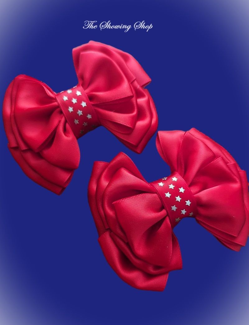 CHILDS PREMIUM RED/ GOLD STAR SHOWING BOWS