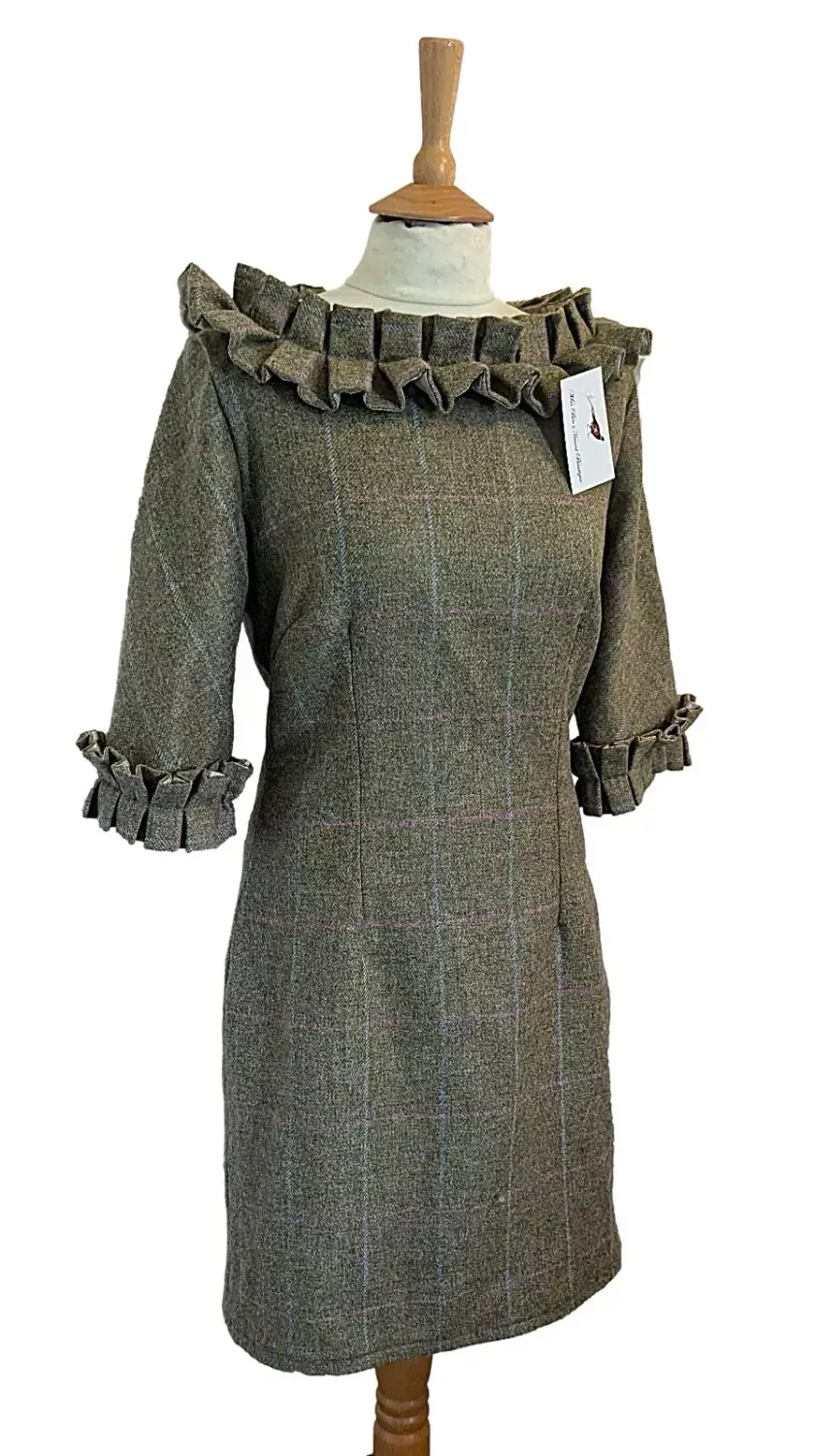 LILY & PRIMROSE BESPOKE TWEED DRESS SIZE 10