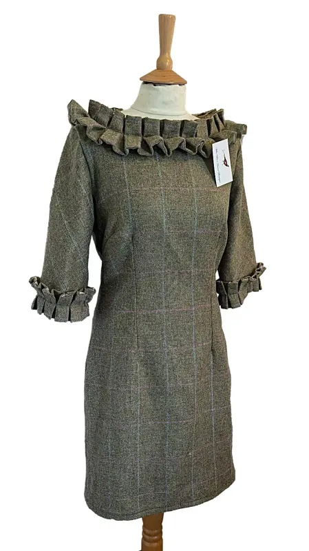 LILY & PRIMROSE BESPOKE TWEED DRESS SIZE 10