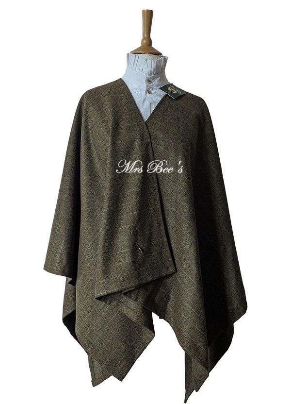 BRAND NEW ALAN PAINE COMBROOK TWEED CAPE SIZE 12-18