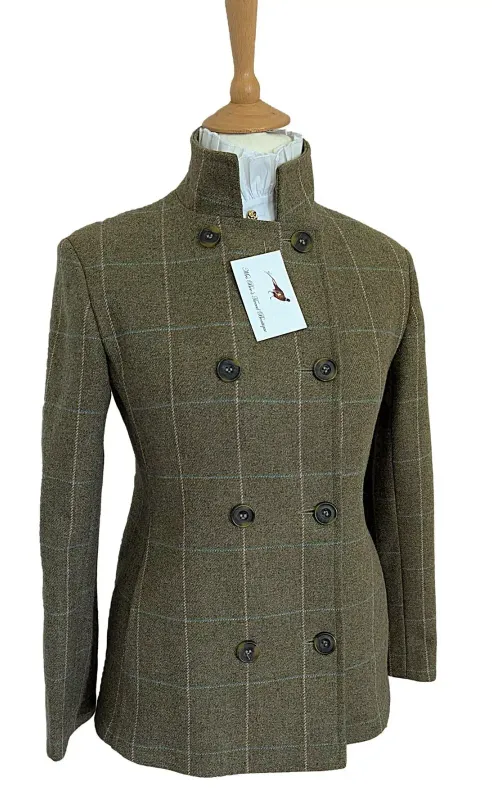 LADIES BEAVER OF BOLTON GREEN TWEED JACKET SIZE 10