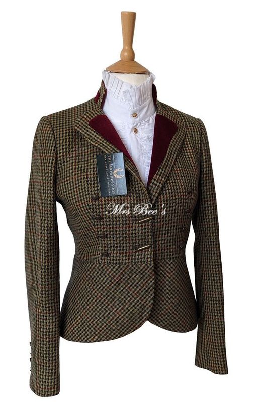 LADIES BARILOCHE HOUNDSTOOTH CHECK TWEED JACKET SIZE 12