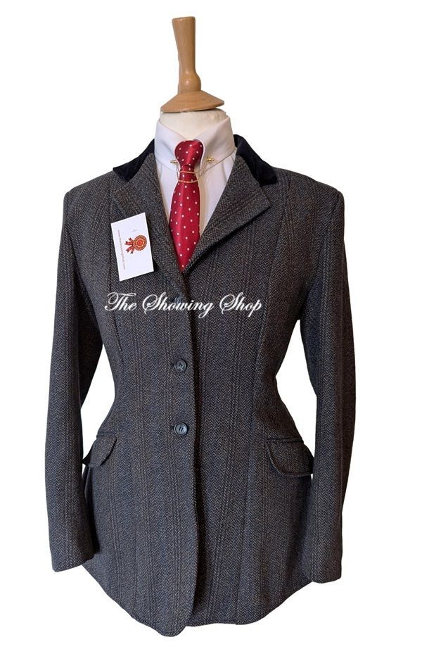 LADIES CALDENE HICKSTEAD BLUE TWEED JACKET SIZE 16 (40)