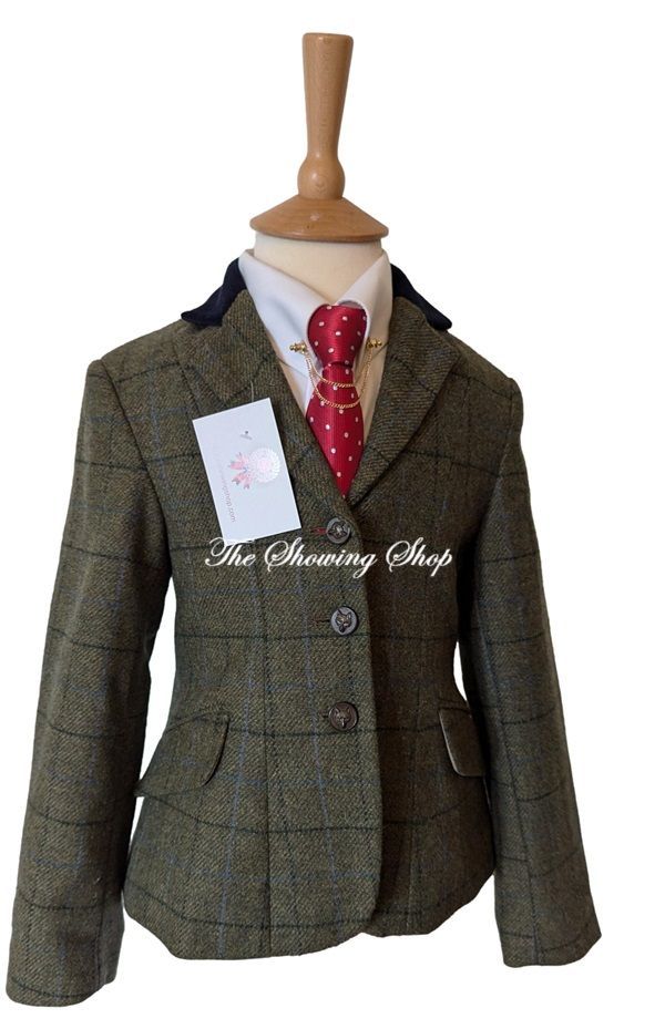 BRAND NEW CHILDS CALDENE SILVERDALE GREEN TWEED JACKET SIZE 24