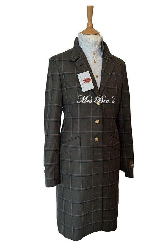 BRAND NEW LADIES MUSTO FREYA GREEN TWEED LONG COAT SIZE 14