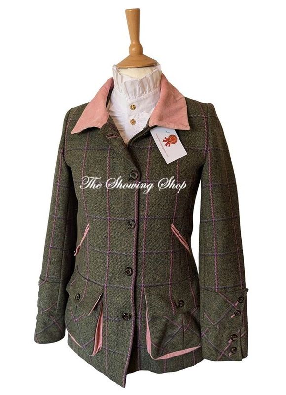 LADIES TIMOTHY FOXX GREEN & PINK TWEED COAT SIZE 10
