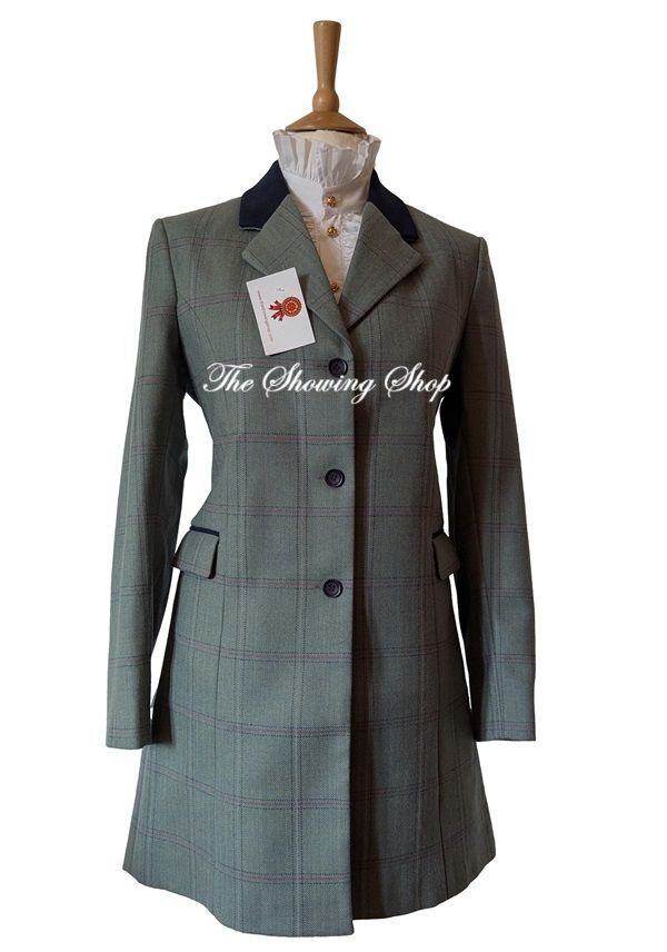 LADIES HIDEPARK YORK GREEN TWEED LONG COAT SIZE 14