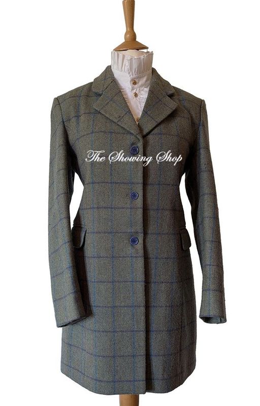 LADIES HIDEPARK YORK GREEN TWEED 3/4 LENGTH COAT SIZE 18