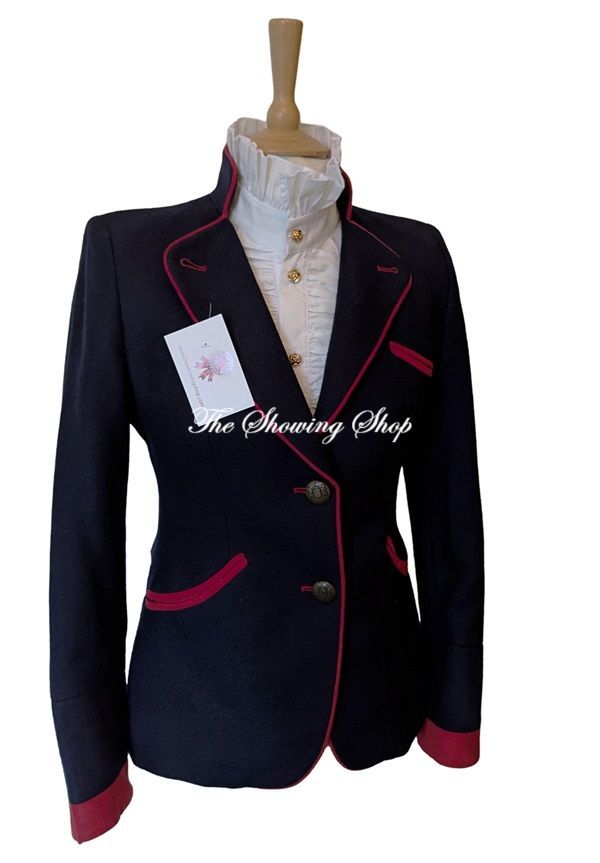 NAVY & RED WOOL LEADERS JACKET SIZE 8