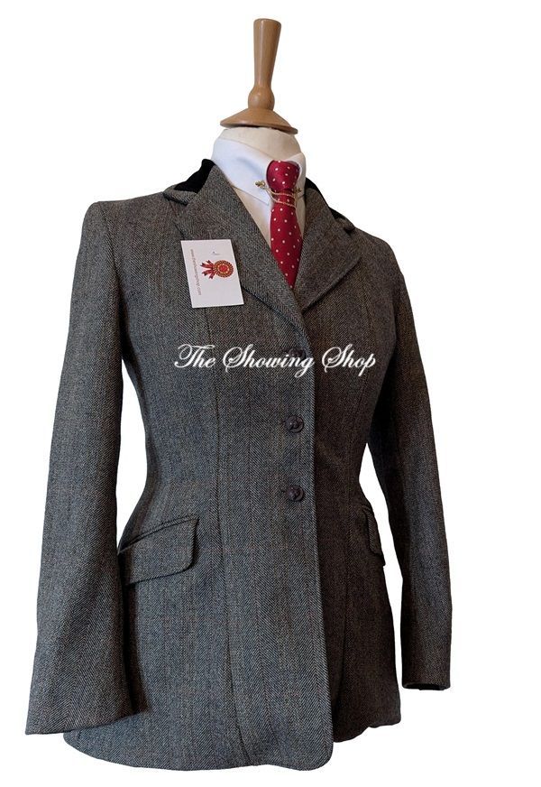 LADIES CALDENE HICKSTEAD GREY TWEED JACKET SIZE 12 (36)