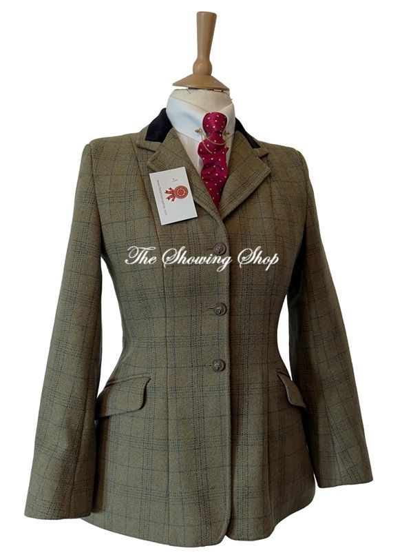 LADIES CALDENE HICKSTEAD GREEN TWEED JACKET SIZE 12 (36)