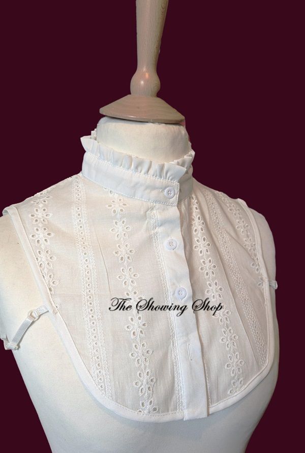 IVORY FRILL NECKED FALSE BIB