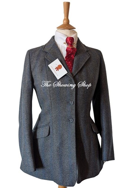 BRAND NEW LADIES CALDENE GATCOMBE BLUE TWEED JACKET SIZE 16 (40)