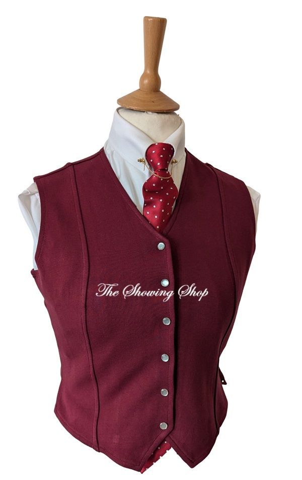 LADIES WINE WAISTCOAT SIZE 14