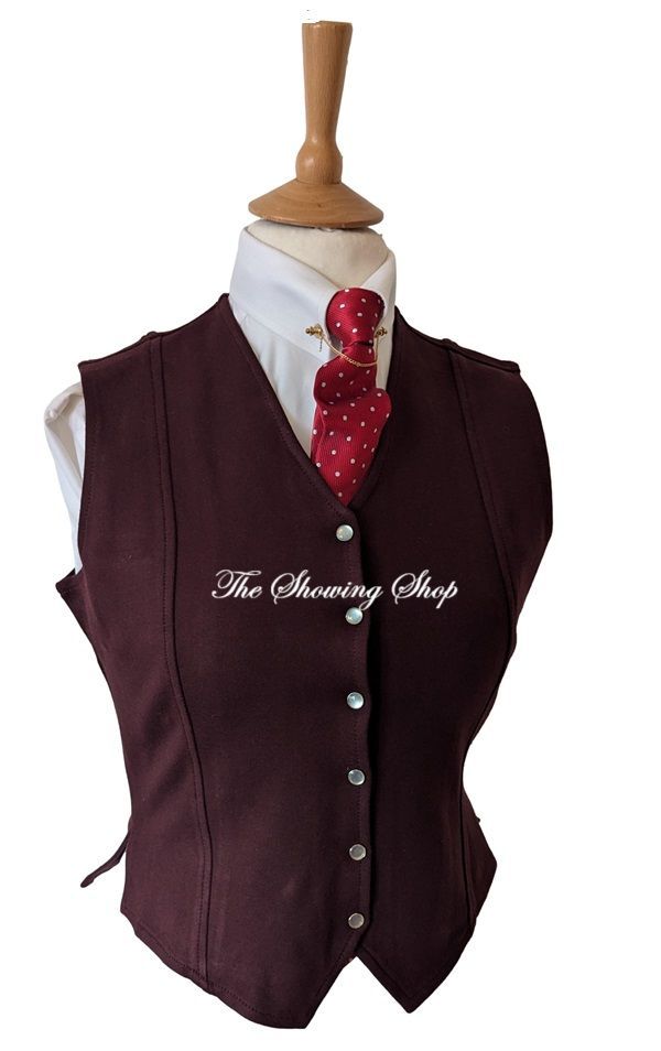 LADIES BURGUNDY WAISTCOAT SIZE 12