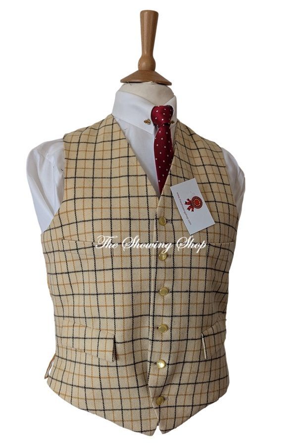 MENS FOXLEY TATERSALL WOOL HUNTING WAISTCOAT SIZE 40