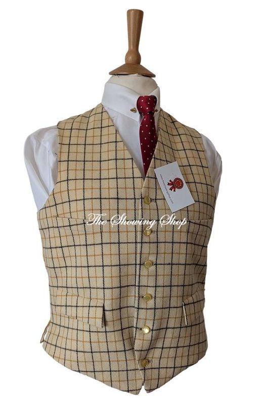 MENS FOXLEY TATERSALL WOOL HUNTING WAISTCOAT SIZE 40
