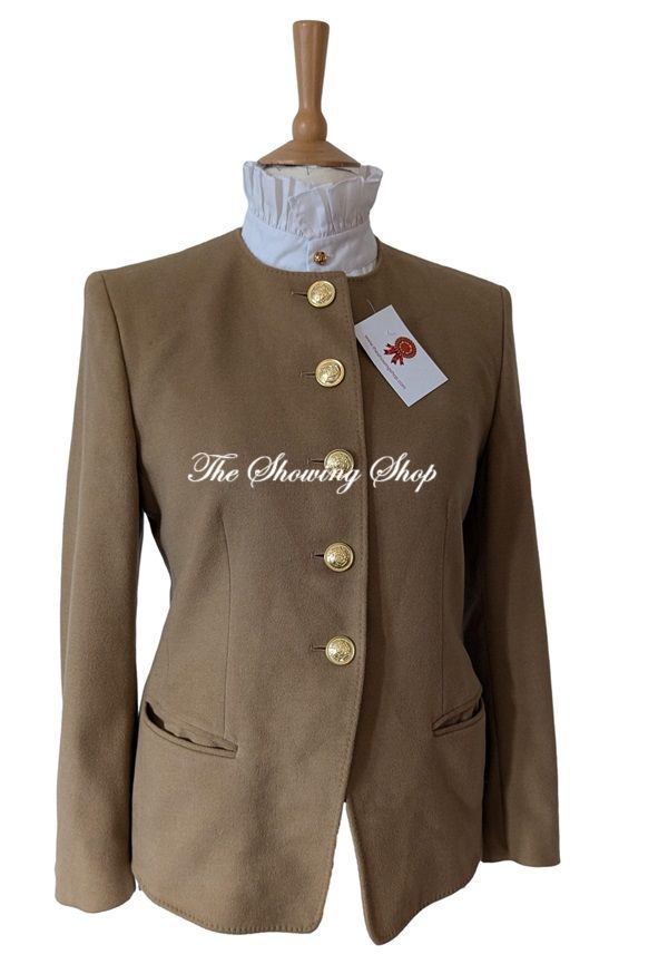 TAN WOOL LEADERS JACKET SIZE 10