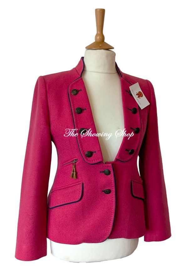 LADIES H CORRAL HOT PINK TWEED JACKET SIZE 12